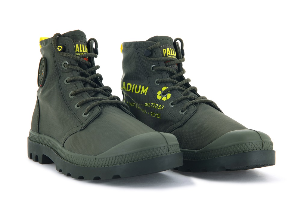 Botas Palladium PAMPA RECYCLE WATERPROOF+ 2 Mujer Verde Oliva | Costa Rica-05673